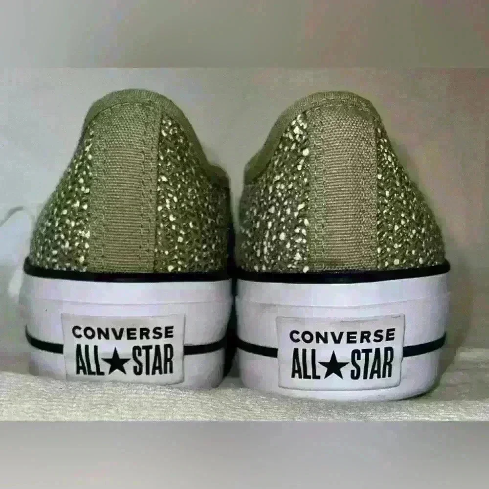 Converse Chuck Taylor Lift Ox Platform Shoe Sneaker Green White